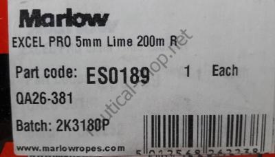 Веревка DYNEEMA MARLOW Excel Pro 5 мм, ярко желтого цвета, бирка Marlow (Великобритания), 06.465.05LI