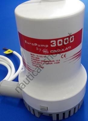 Погружная трюмная помпа Europump II 3000 на напряжение 12 В, 16.122.18 Osculati (Италия)
