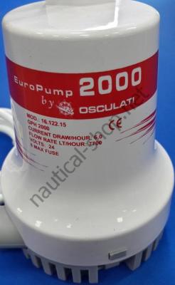 Погружная трюмная помпа Europump II 2000. Напряжение 12 В. Максимальная производительность 128 л/мин.