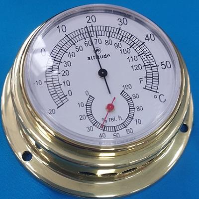 Термометр/Гигрометр в корпусе из латуни, 96 мм, 2152.V Altitude