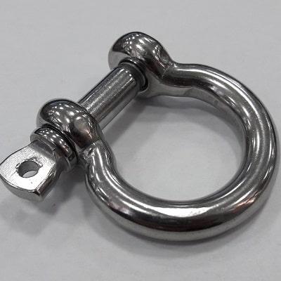 Подковообразная нержавеющая такелажная скоба, прут 8 мм, 08.421.08